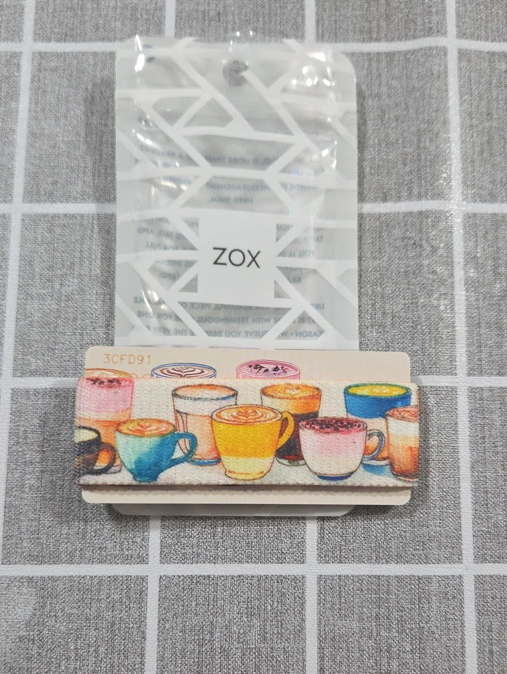 ZOX Multicolor Coffee Cups Interactive Message Bracelet